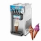 स्टेनलेस स्टील सॉफ्ट सर्विस आइसक्रीम मशीन वाणिज्यिक टेबल शीर्ष तीन स्वाद हवा पंप के साथ